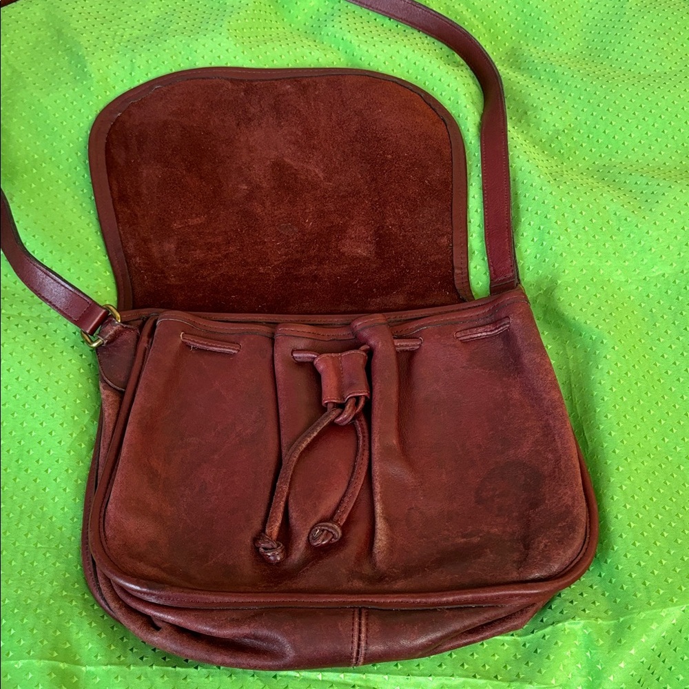 vtg. Coach Brown Leather Crossbody Bag - Picture 2 of 4